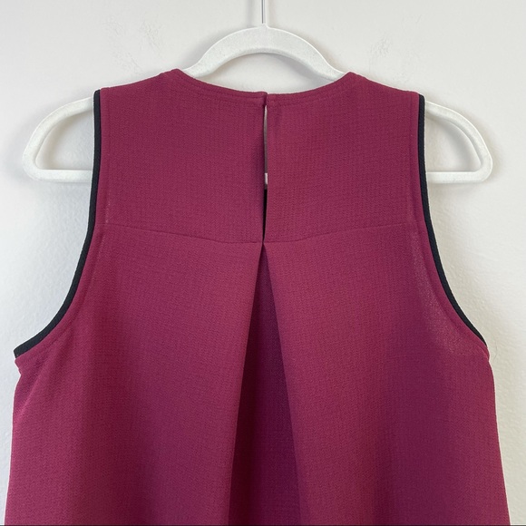 MADEWELL Crepe Canal Maroon Sleeveless Blouse - Picture 7 of 10